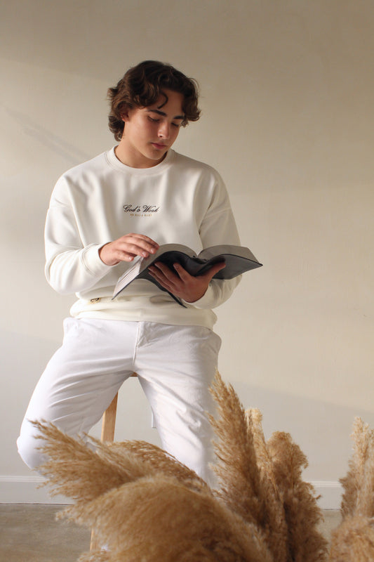 God’s Work White Sweatshirt